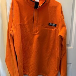 Columbia Men’s Orange Fleece Quarter Zip Pullover 2XLT Fleece